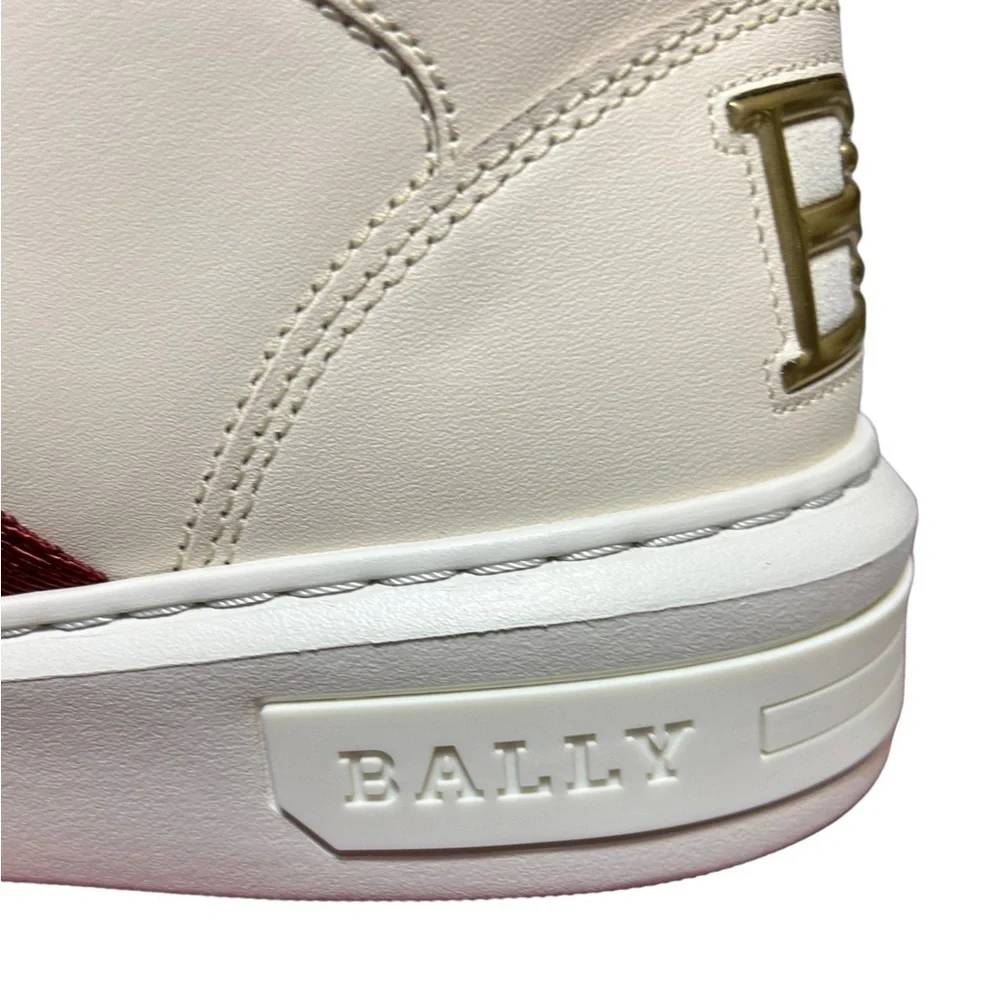 Bally Meson Striped Mid-Top Sneakers-Bone - Picture 7 of 16